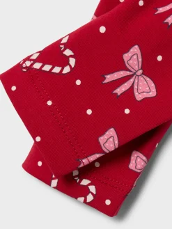NAME IT Ri Leggings - Jester red- Juletøj|Leggings