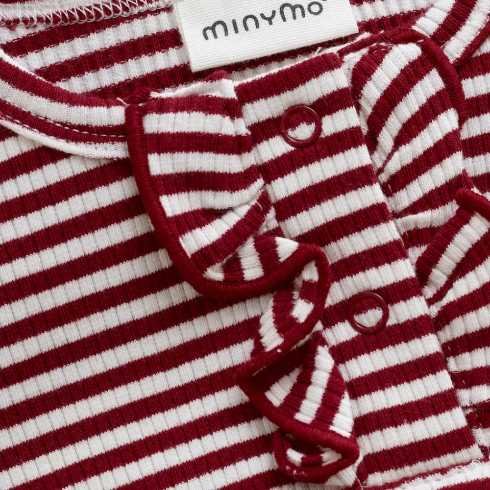 Minymo Rib Body Langærmet - 4988- Bodystocking Langærmet