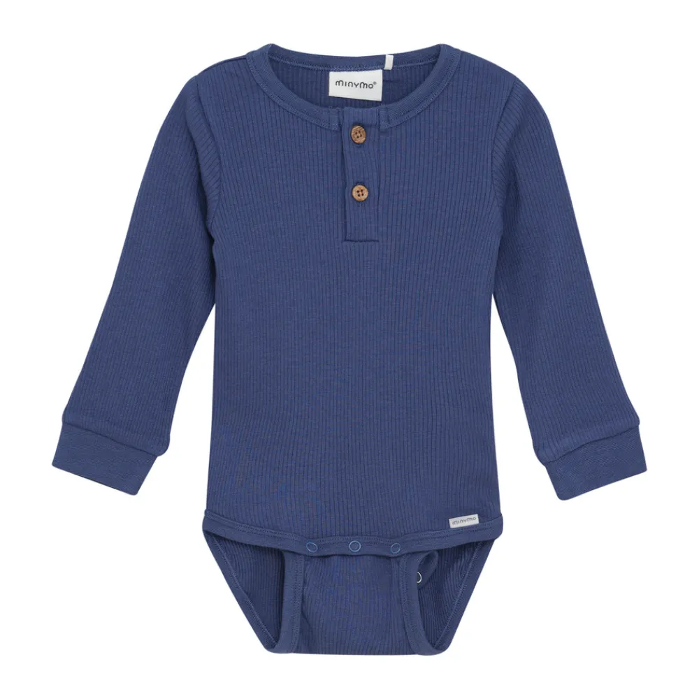Minymo Rib Body Langærmet - 7150- Bodystocking Langærmet