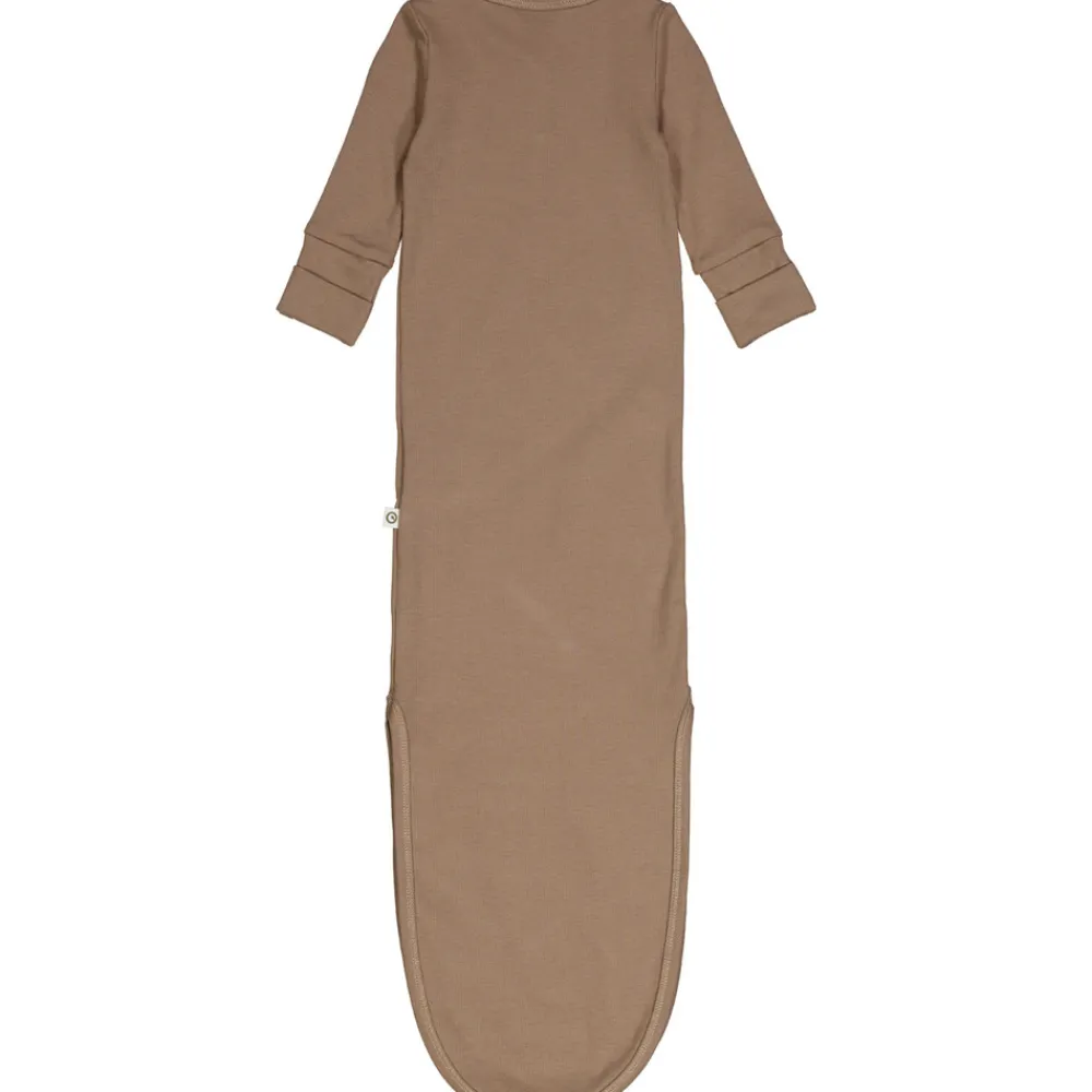 Müsli RIB soveposedragt med knude - Walnut- Heldragter M. Fod