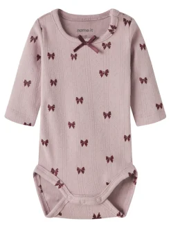 NAME IT Ribbea Langærmet Body - Keepsake Lilac- Juletøj|Bodystocking Langærmet