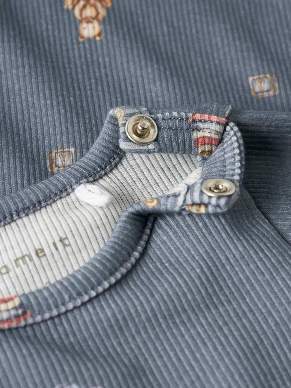 NAME IT Ritoy Langærmet Body - Flint Stone- Bodystocking Langærmet