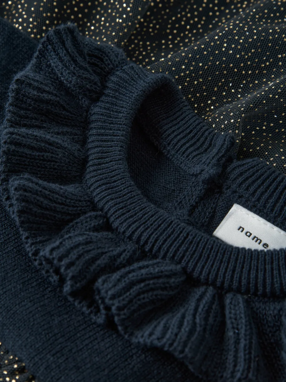 NAME IT Rolia Strikket Kjole - Navy Blazer- Juletøj|Kjoler