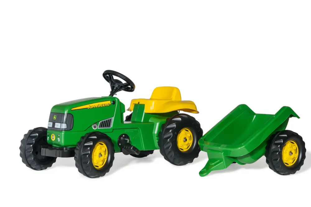ROLLY TOYS Rolly Kid traktor John Deere pedal traktor med trailer- Leg I Haven|Biler, Traktorer & Scootere
