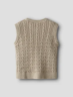 NAME IT Roman Strikket Vest - Island Fossil- Juletøj|Cardigans, Veste & Trøjer