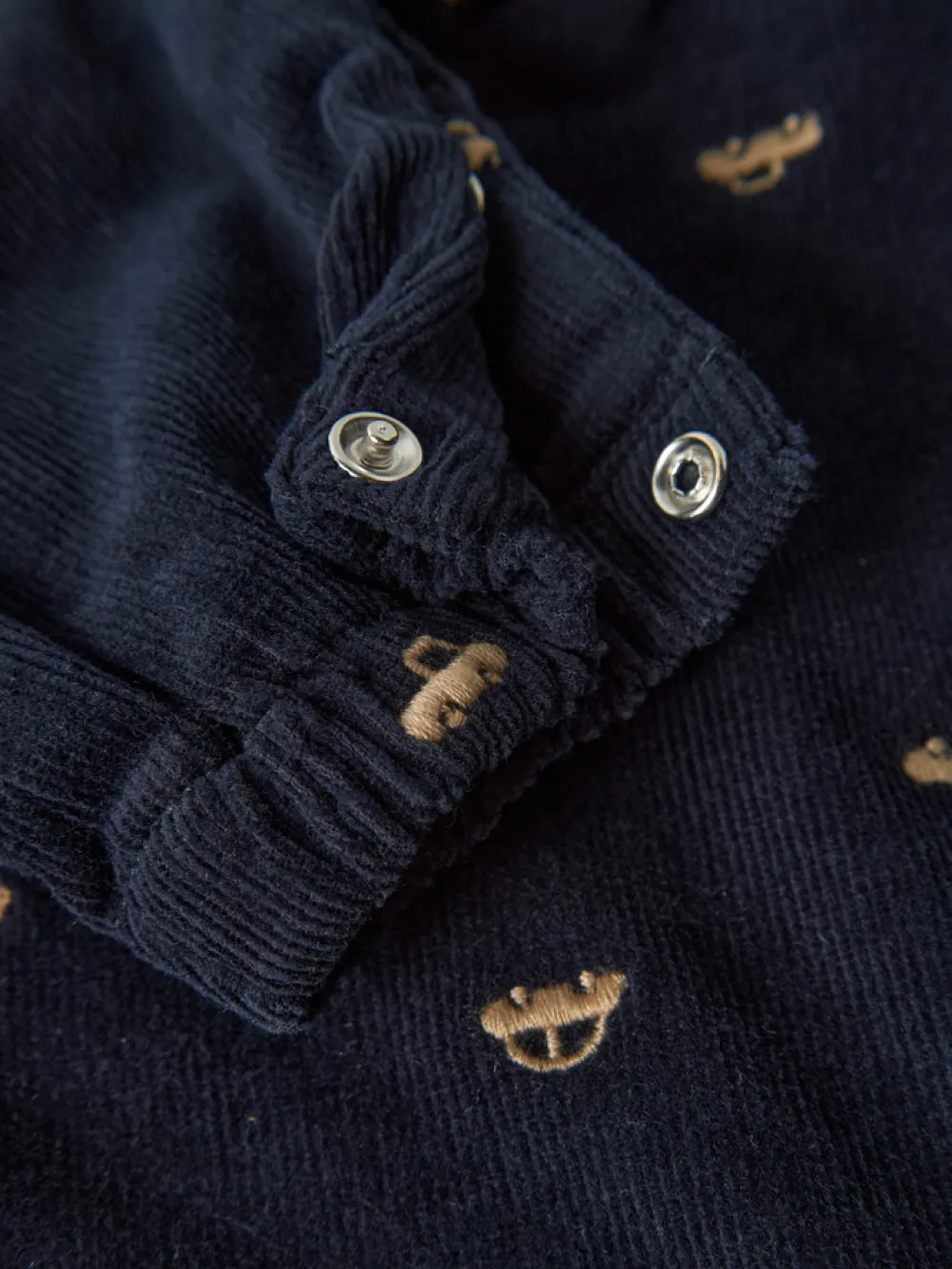 NAME IT Ron Reg Cord Emb Smækbukser - Navy Blazer- Smækbukser & Buksedragter