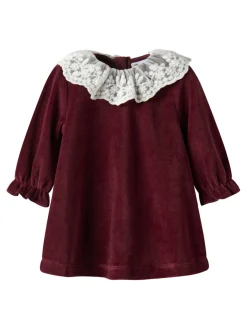 NAME IT Roxy Velour Kjole - Burgundy- Juletøj|Kjoler