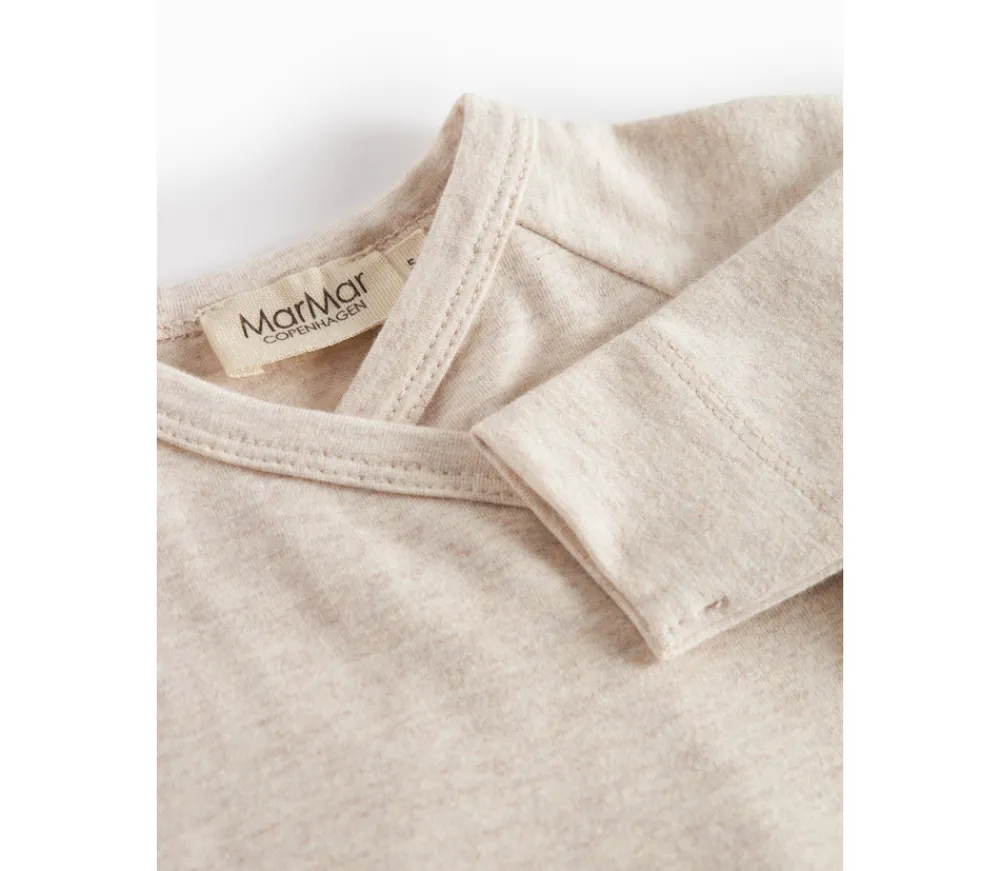 MarMar Copenhagen Rubetta Romper - Light beige melange- Heldragter M. Fod