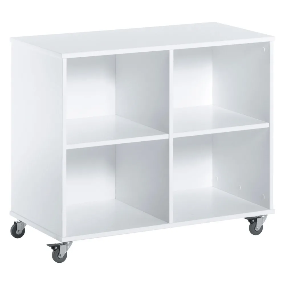 Hoppekids Rumdeler På Hjul - hvid-Børn Reoler