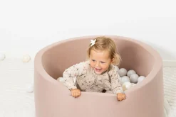 BeKids Rundt Boldbassin med 200 bolde- Cafe Latte- Boldbassiner & Tilbehør