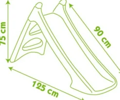 Smoby Rutsjebane 90cm rød/grøn- Leg I Haven