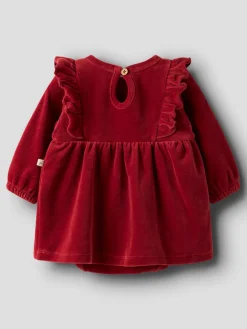 Lil' Atelier Saga Sag Bodykjole - Red Dahlia- Juletøj|Kjoler