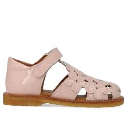 Angulus Sandal med blomster og velcro - Rosebud- Sandaler Med Lukket Tå
