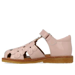 Angulus Sandal med blomster og velcro - Rosebud- Sandaler Med Lukket Tå