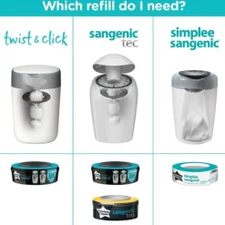Tommee Tippee Sangenic Simplee Refill 1 stk- Pusleudstyr Diverse|Tilbehør Til Bad & Pleje