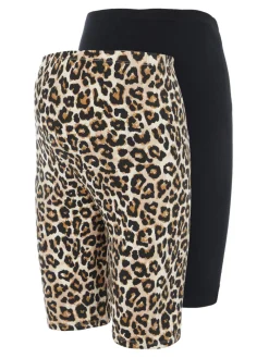 MamaLicious Sannie jersey biker shorts 2-pak - BLACK- Jeans, Bukser & Shorts|Leggings/Strømpebukser