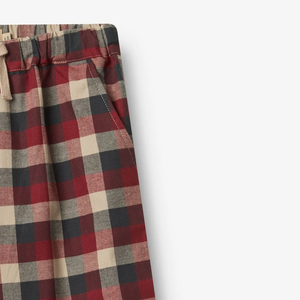 Wheat Sasha Trousers - Red Blue Check- Bukser