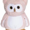 Teddykompaniet Selvlysende Ugle, plysdyr lyserød, 25 cm- Bamser