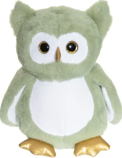 Teddykompaniet Selvlysende Ugle, plysdyr grøn, 25 cm- Bamser