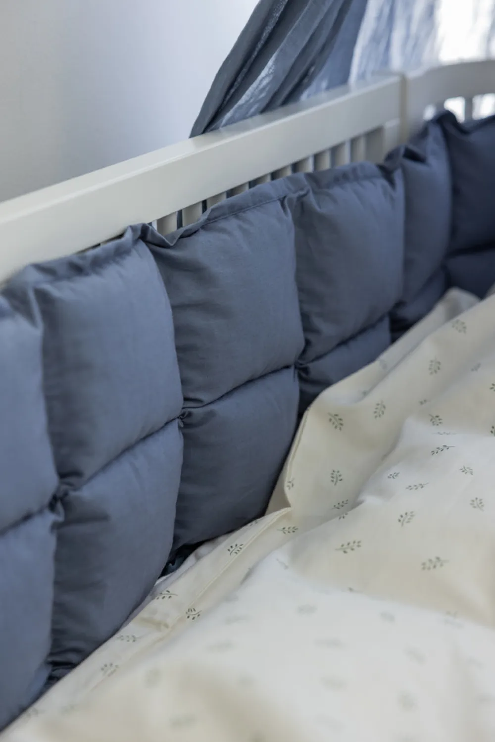 Sebra Sengerand, kapok, forest lake blue-Børn Sengerande