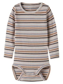 NAME IT Serro Langærmet Body - Mushroom- Bodystocking Langærmet