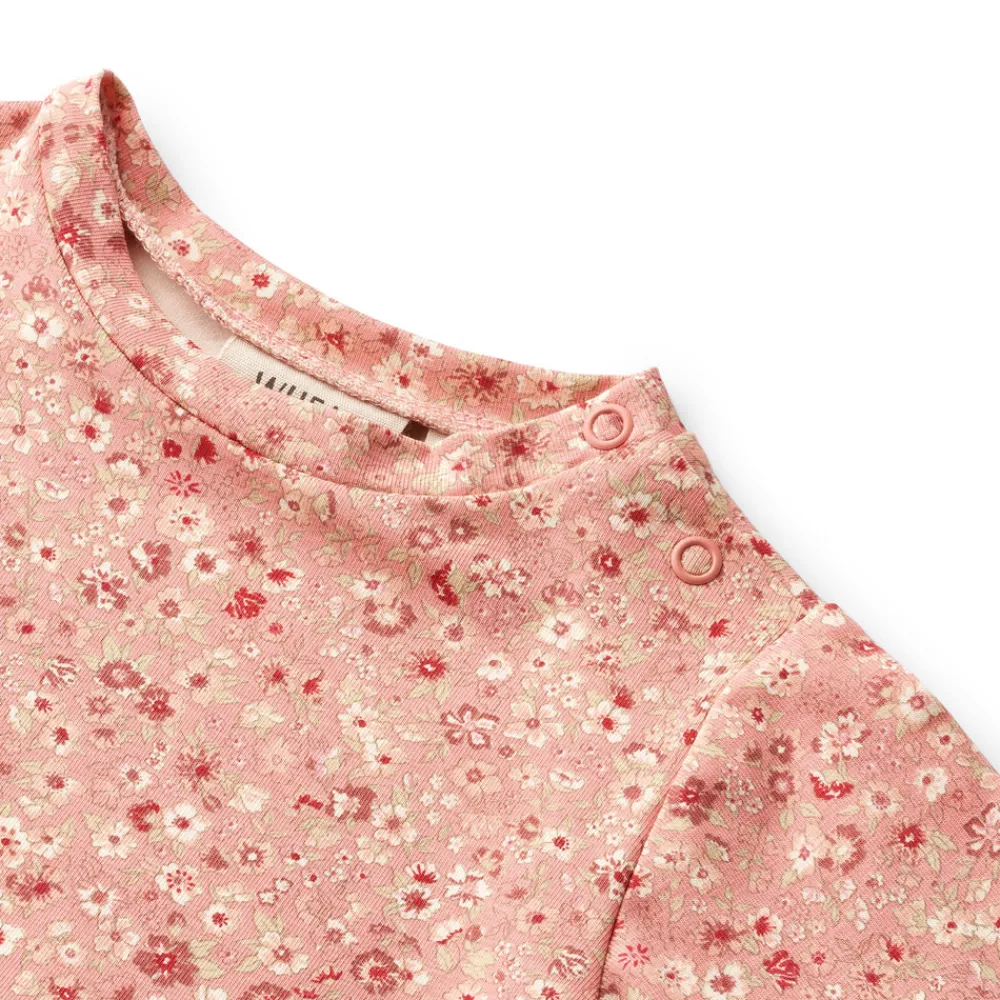 Wheat Sessa jersey kjole - rosette flowers- Kjoler