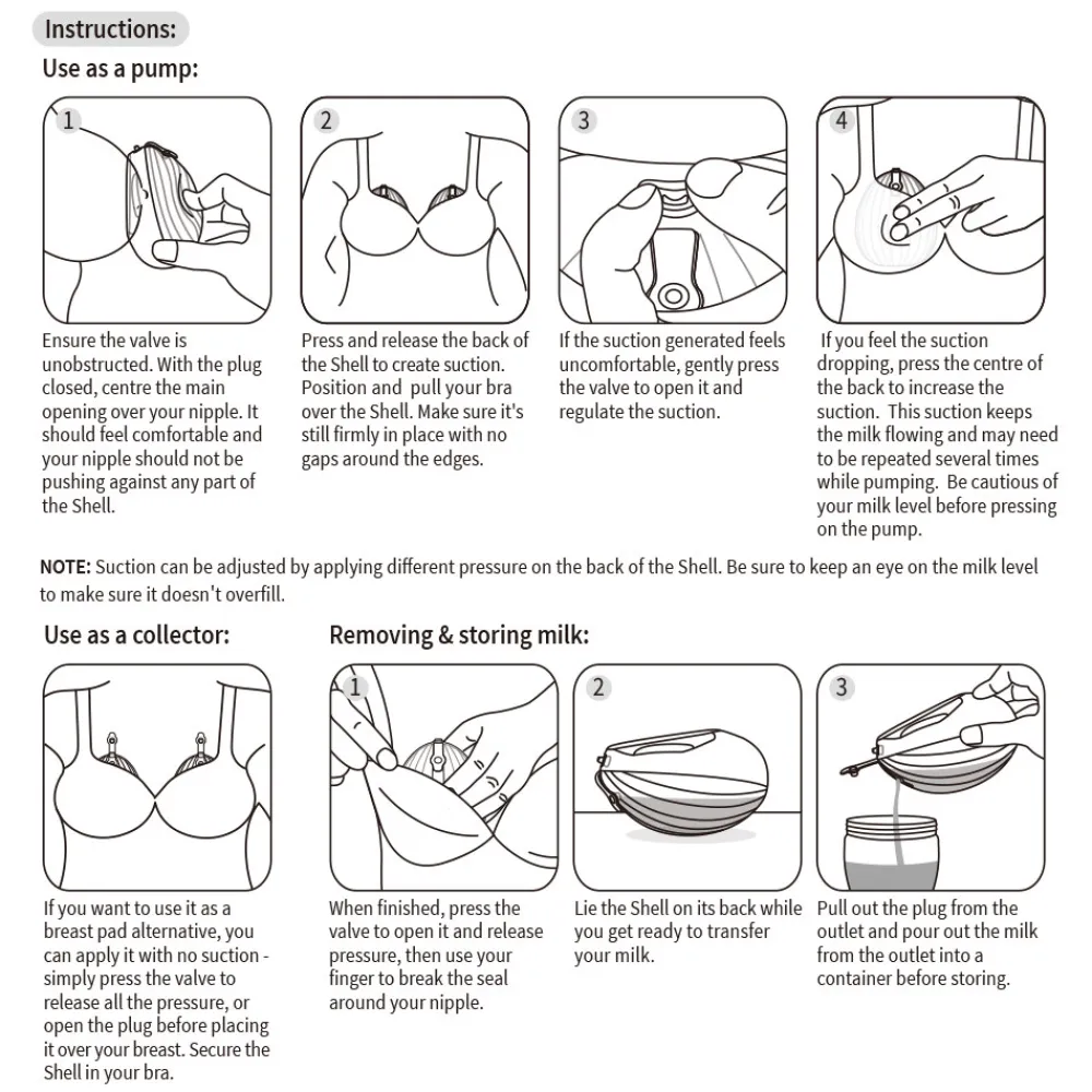 Haakaa Shell Silikone Brystpumpe 120ml- Brystpumper