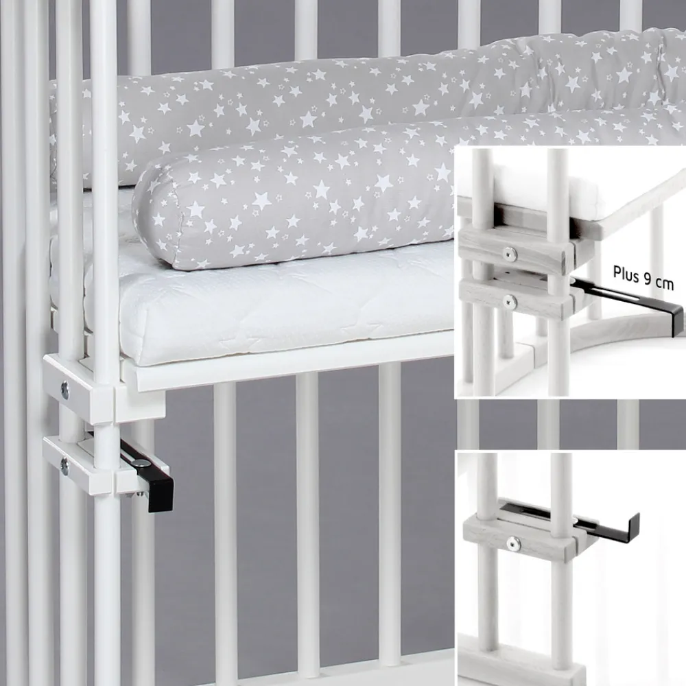 Babybay Side by Side seng, Maxi - Hvid-Børn Side By Side Senge