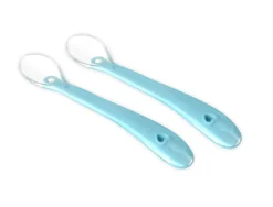 Kidsme Silicone spoon - aquamarine 2-pack- Bestik