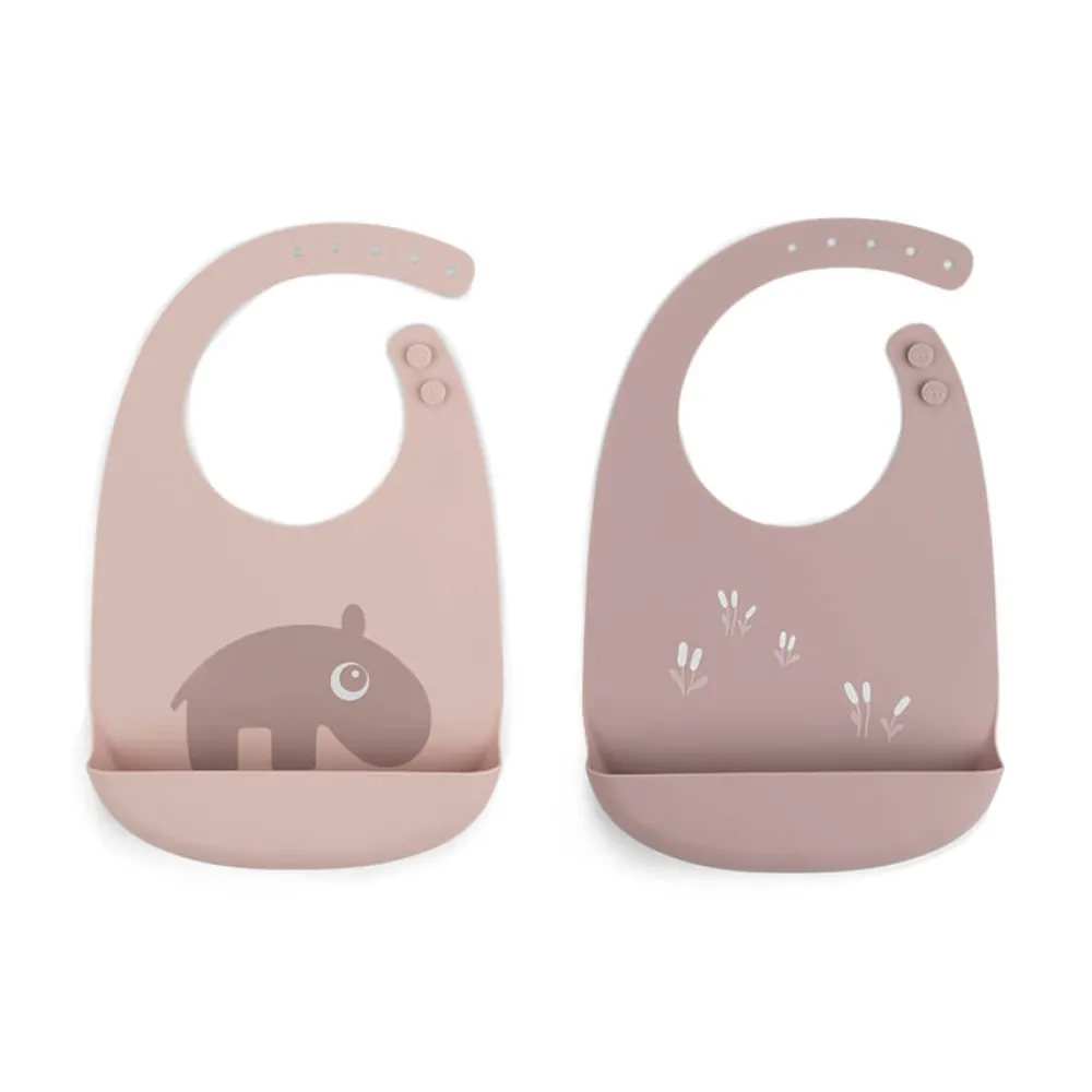 Done By Deer Silikone hagesmæk 2 stk. Ozzo Pudder- Hagesmække