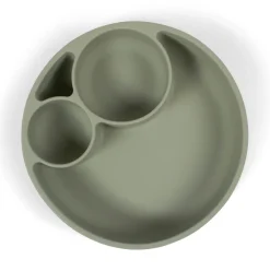 Filibabba Silikone tallerken ruminddelt - green- Service