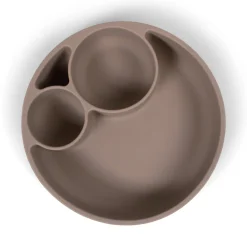 Filibabba Silikone tallerken ruminddelt - Warm Grey- Service