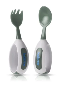 Kidsme Ske & gaffel sæt - Grøn- Bestik