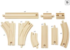Brio Skinnesæt, 16 dele - FSC®- Togbaner & Tog