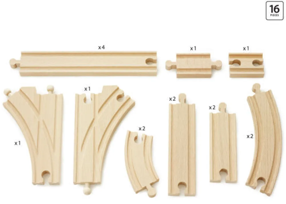 Brio Skinnesæt, 16 dele - FSC®- Togbaner & Tog