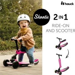 Hauck Skootie 2i1 løbehjul - neon pink- Løbehjul & Rulleskøjter