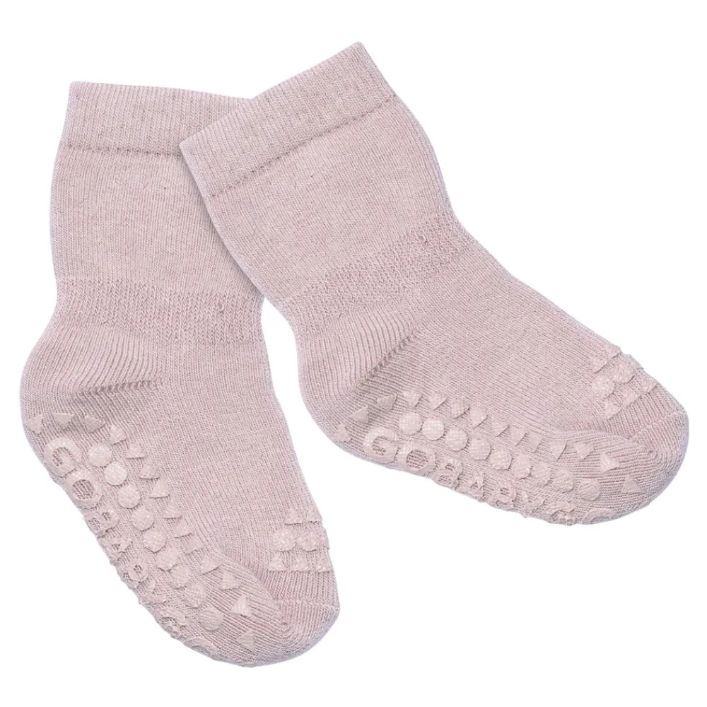 GOBABYGO Skridsikre Strømper Terry Bomuld - Woodrose- Skridsikre Strømper|Strømper