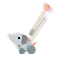 Done By Deer Skubbedyr Elphee Grå- Trælegetøj|Trækdyr