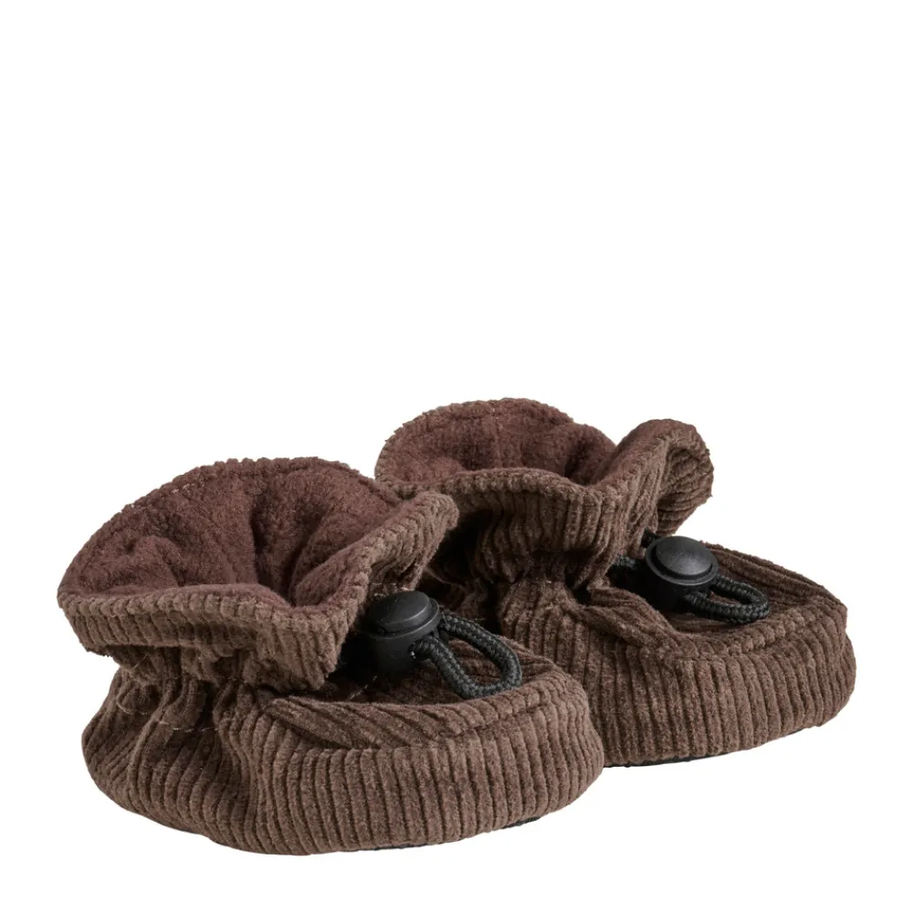 BeKids Slippers corduroy - Bracken Brown- Futter