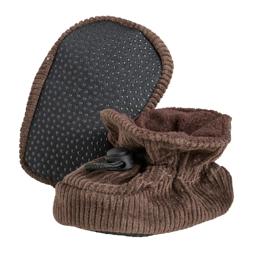 BeKids Slippers corduroy - Bracken Brown- Futter