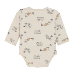 Fixoni Slå-om Body Langærmet AOP - Zen Blue- Bodystocking M. Skrålukning|Præmatur Tøj