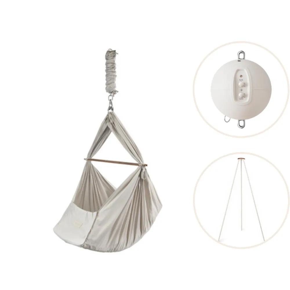 Moonboon Slyngevugge inkl. motor og stativ - Lunar rock-Børn Pakkeløsninger|Slyngevugger