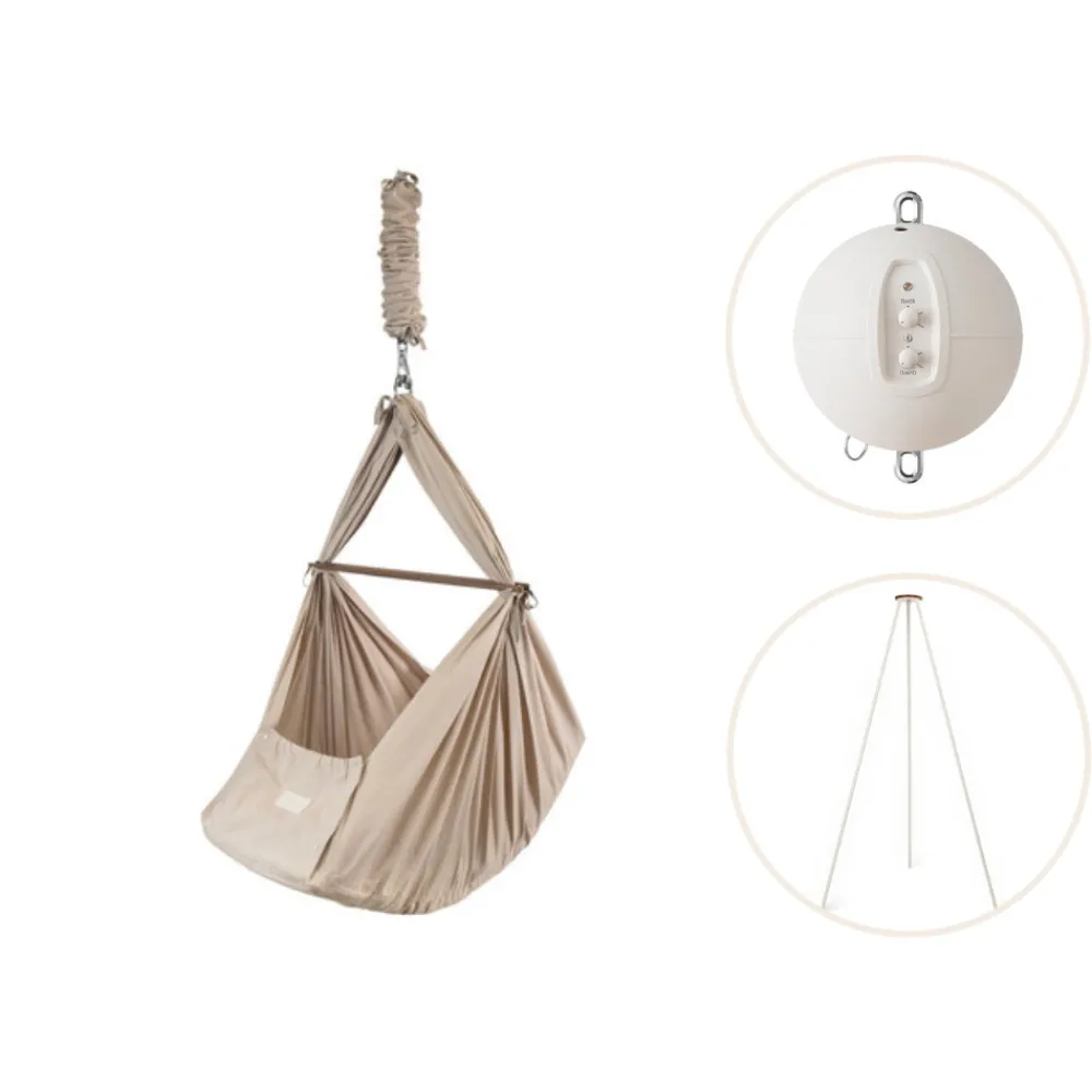 Moonboon Slyngevugge inkl. motor og stativ - Earth-Børn Pakkeløsninger|Slyngevugger