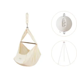 Moonboon Slyngevugge inkl. motor og stativ - Cream-Børn Pakkeløsninger|Slyngevugger