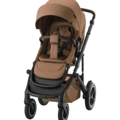 Britax Römer Smile 5Z lux inkl. liggedel og Baby-Safe Core autostol - warm caramel/space black- Kombivognspakker