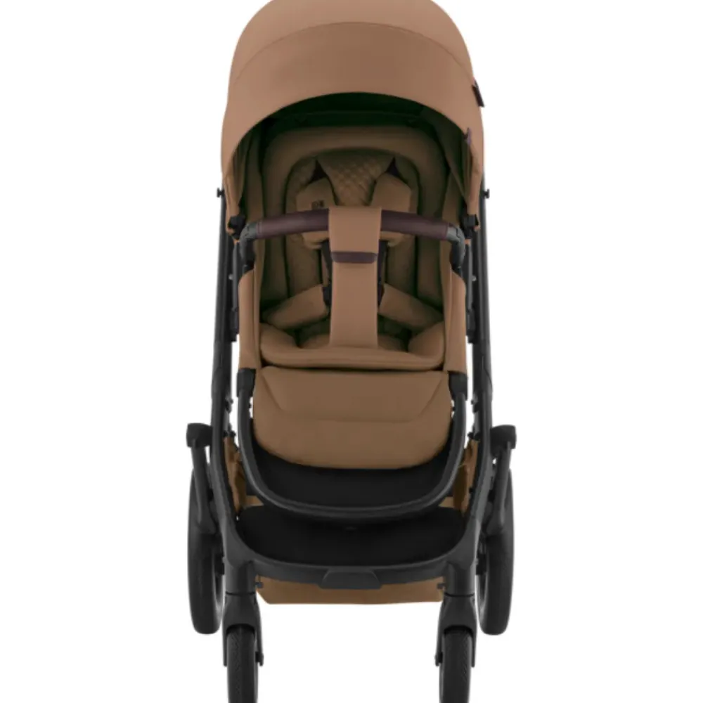 Britax Römer Smile 5Z lux inkl. liggedel og Baby-Safe Core autostol - warm caramel/space black- Kombivognspakker