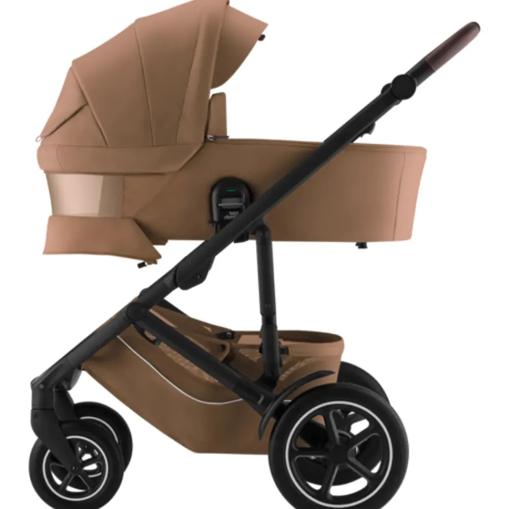 Britax Römer Smile 5Z lux inkl. liggedel og Baby-Safe Core autostol - warm caramel/space black- Kombivognspakker