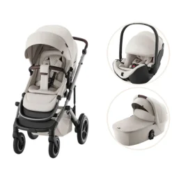 Britax Römer Smile 5Z lux kombivogn inkl. autostol - soft taupe- Kombivogne Med Ergonomiske Sæder