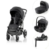 Britax Römer SMILE 5Z Style inkl. liggedel, babysafe pro og vario base - Carbon black- Kombivognspakker