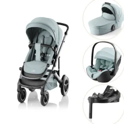 Britax Römer SMILE 5Z Style inkl. liggedel, babysafe pro og vario base - Harbor blue- Kombivognspakker